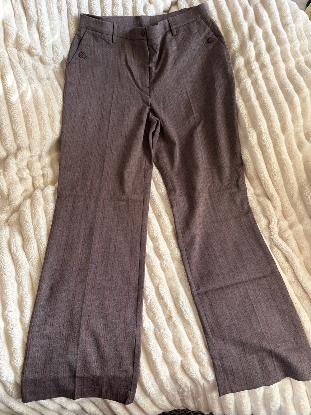 Lana Lee Women’s Brown Herringbone Trousers Size 10